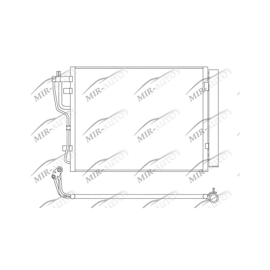 AC condenser with integrated receiver drier