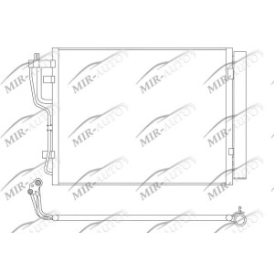 AC condenser with integrated receiver drier