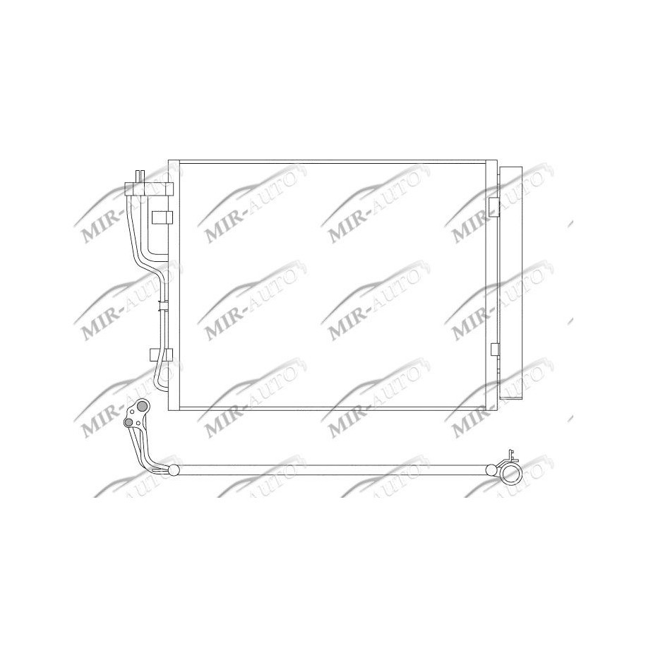 AC condenser with integrated receiver drier