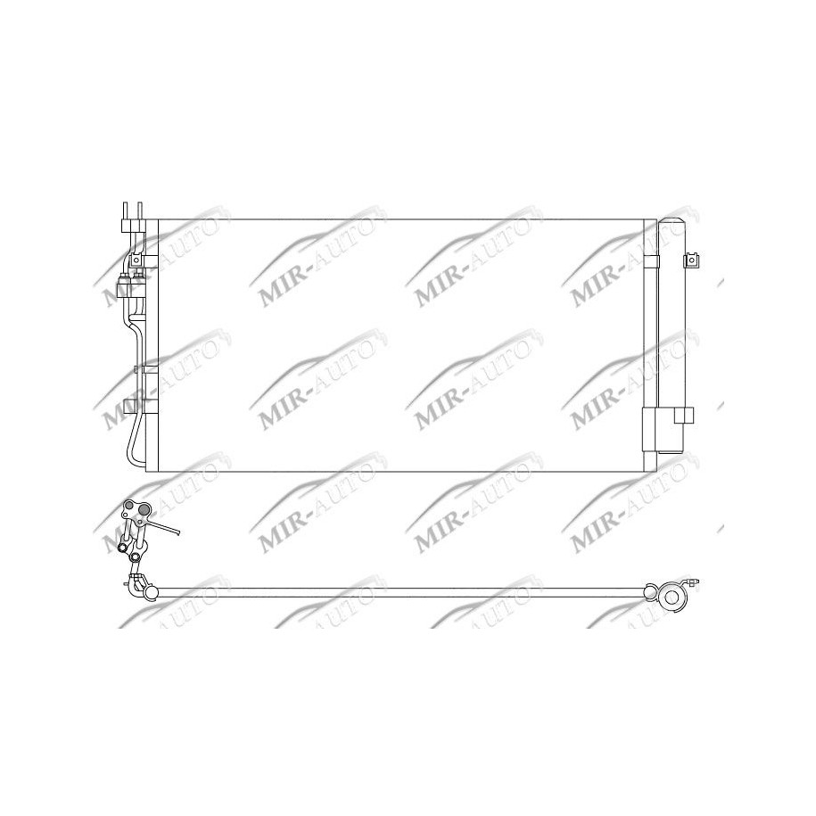 AC condenser with integrated receiver drier