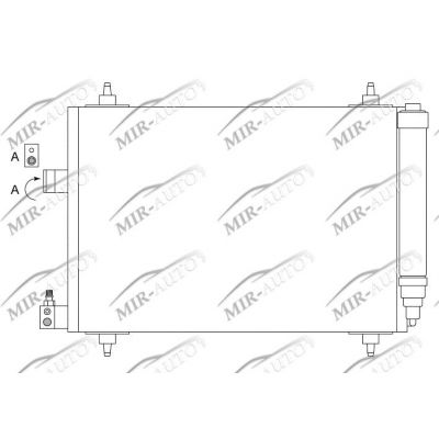 AC condenser with integrated receiver drier