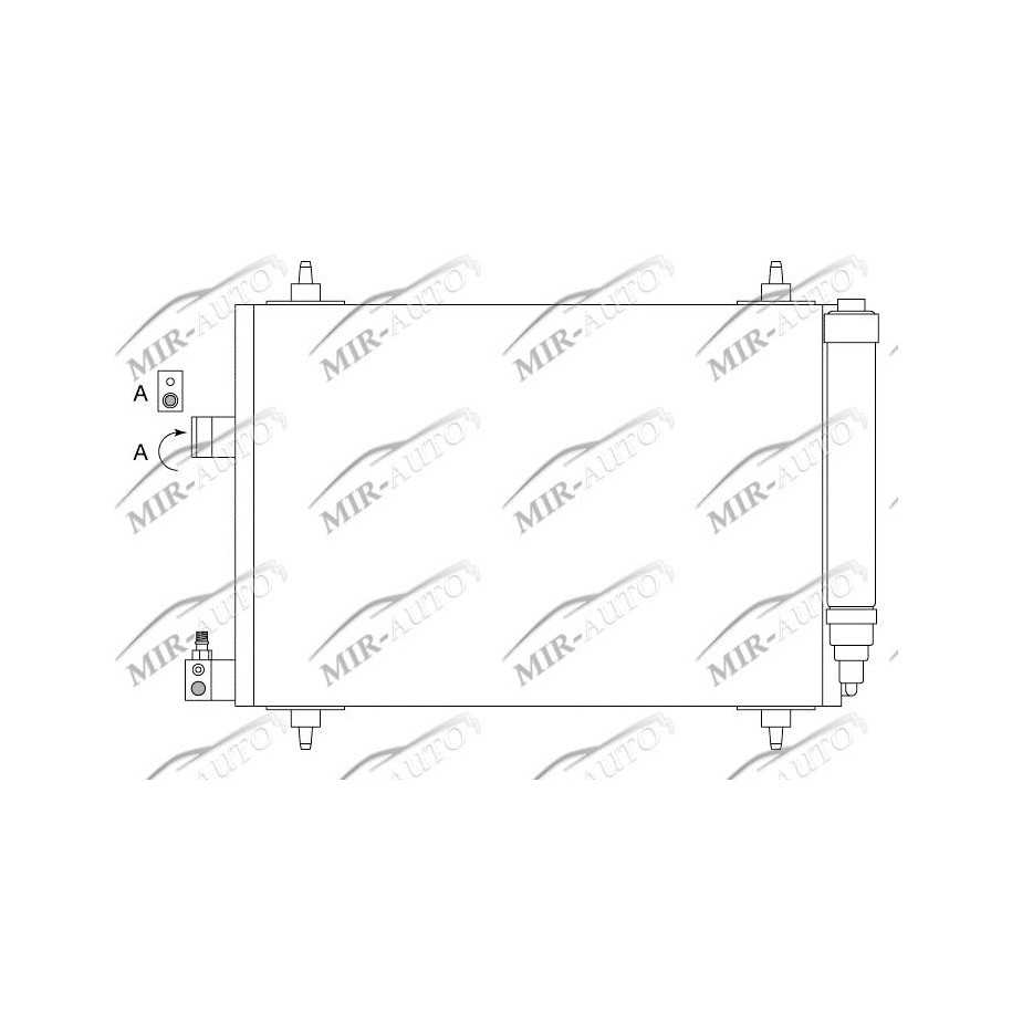AC condenser with integrated receiver drier