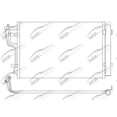 AC condenser with integrated receiver drier