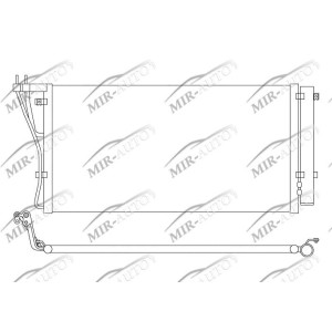 AC condenser with integrated receiver drier