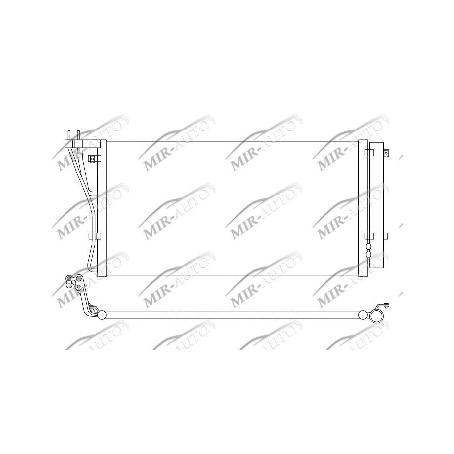 AC condenser with integrated receiver drier