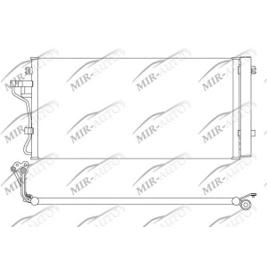 AC condenser with integrated receiver drier