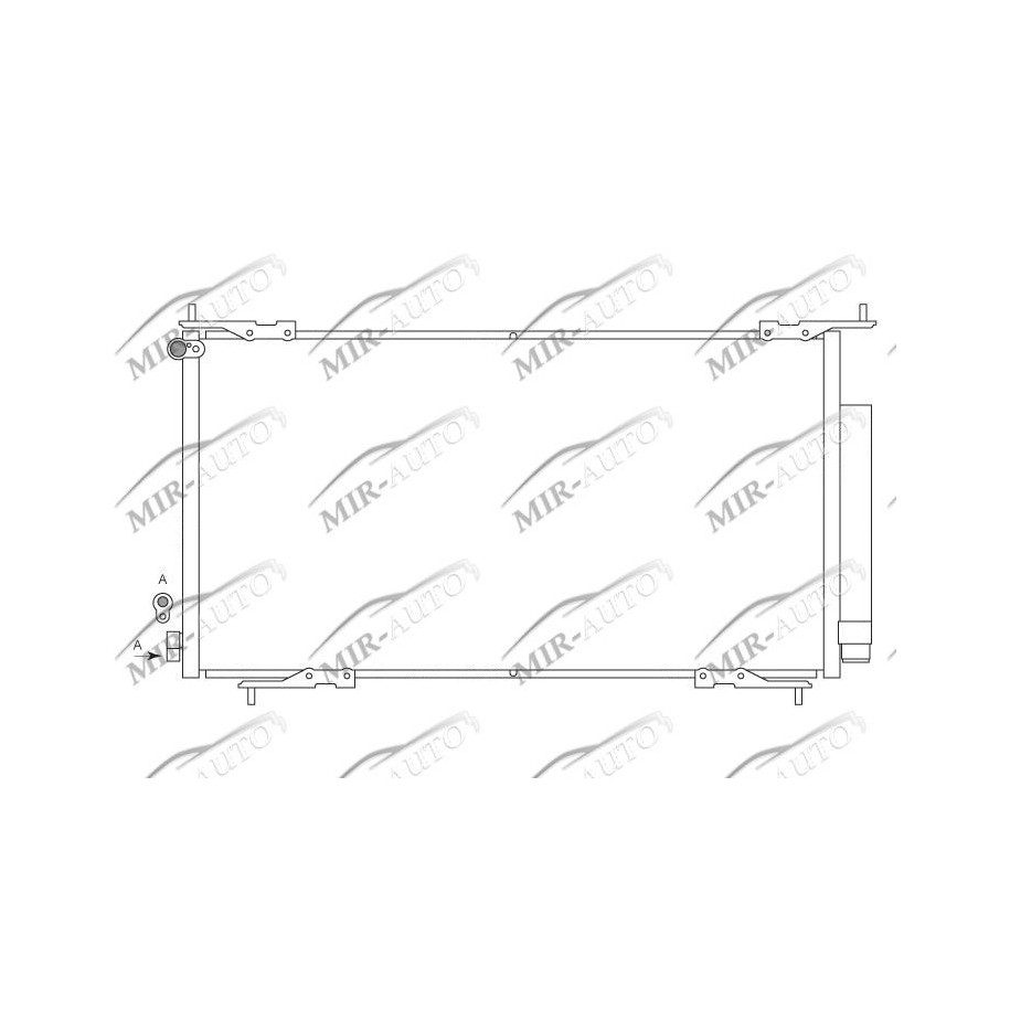 AC condenser with integrated receiver drier
