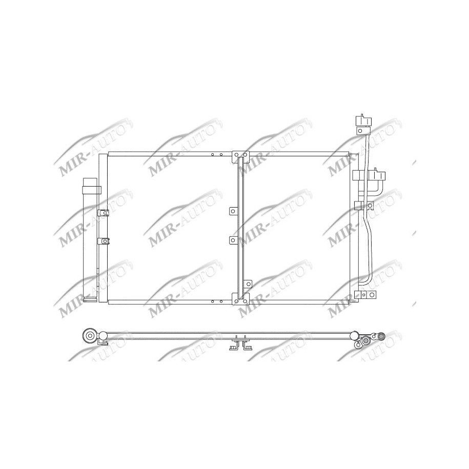AC condenser with integrated receiver drier