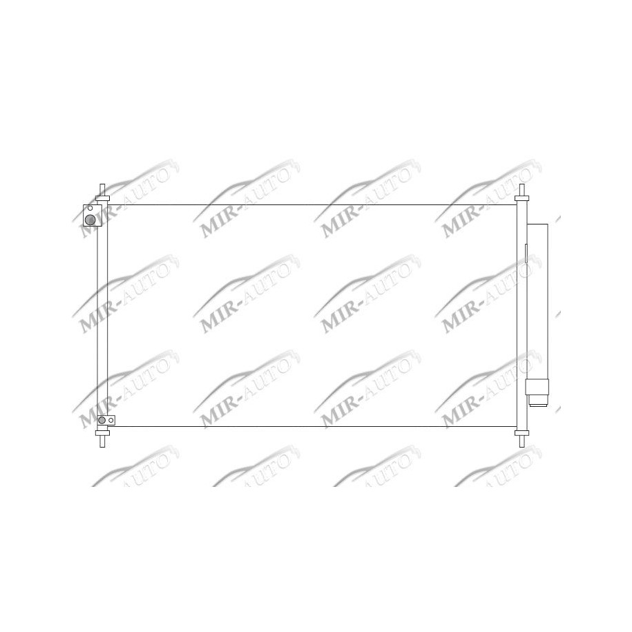 AC condenser with integrated receiver drier
