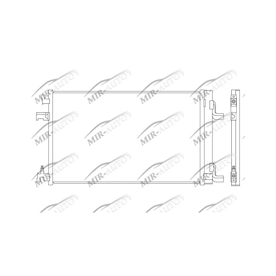 AC condenser with integrated receiver drier