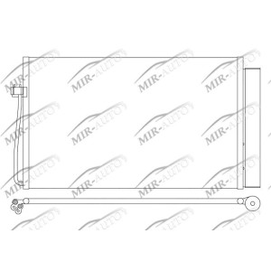 AC condenser with integrated receiver drier