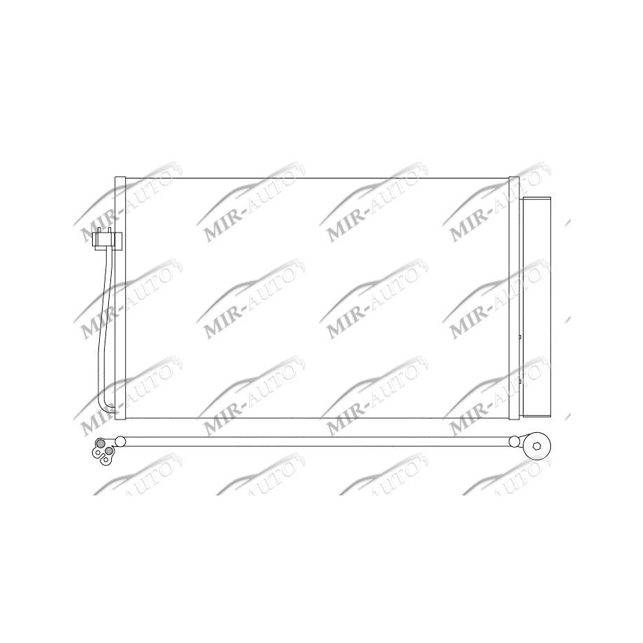 AC condenser with integrated receiver drier
