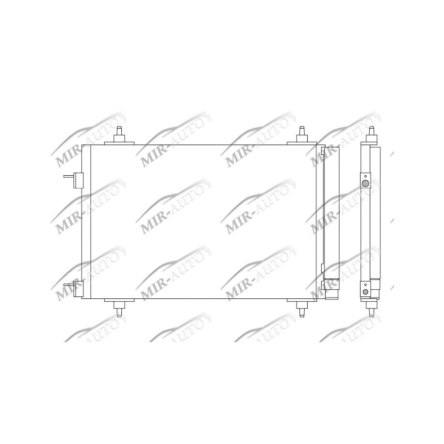 AC condenser with integrated receiver drier