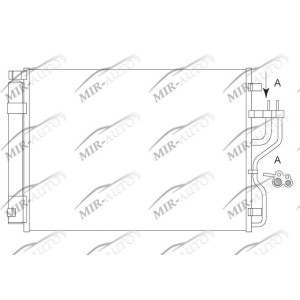 AC condenser with integrated receiver drier
