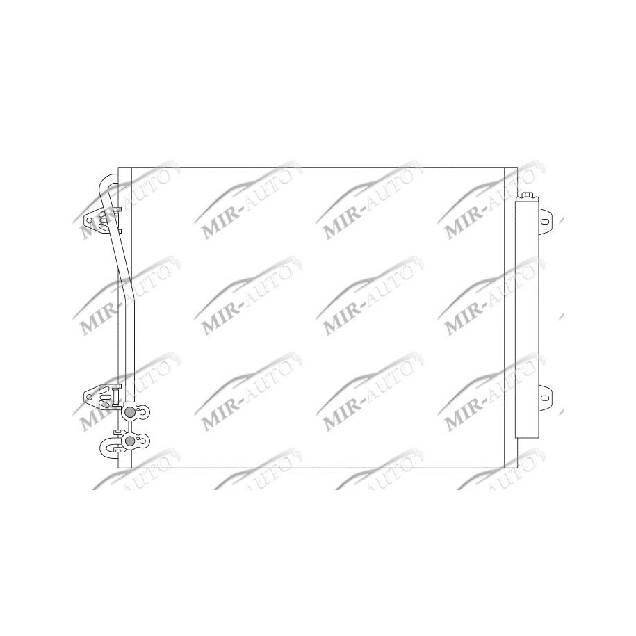 AC condenser with integrated receiver drier