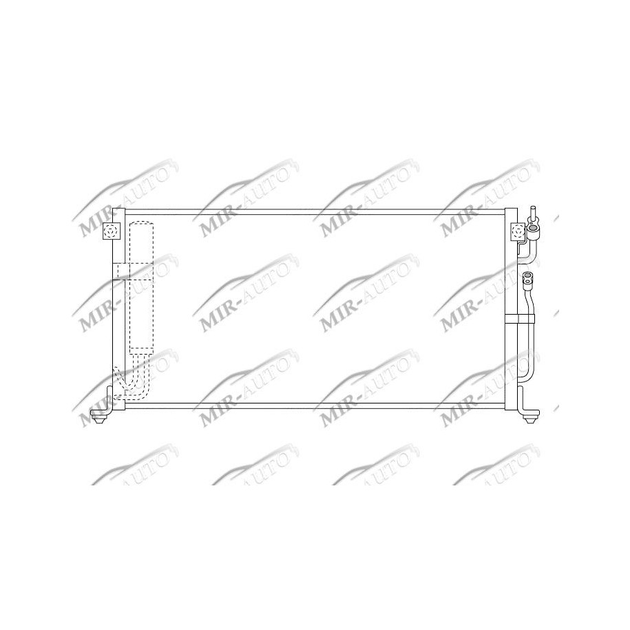 AC condenser with integrated receiver drier