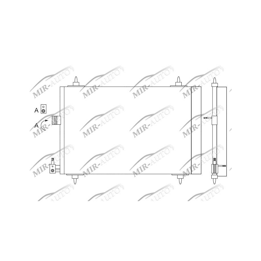 AC condenser with integrated receiver drier