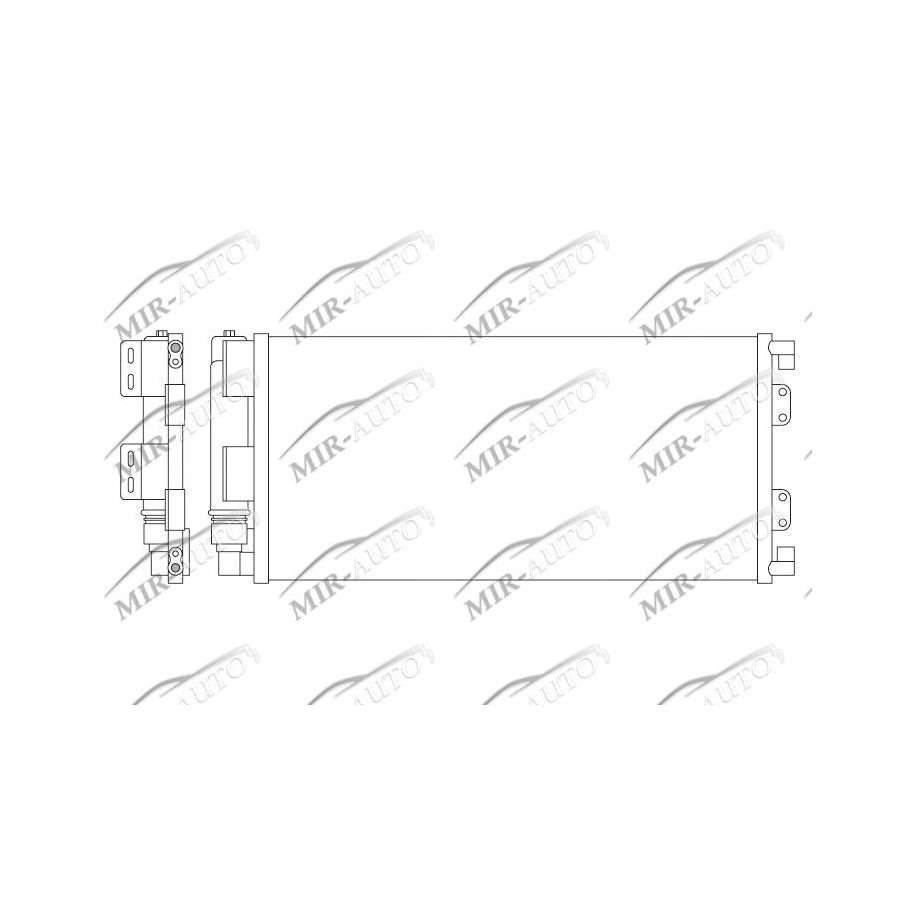 AC condenser with integrated receiver drier