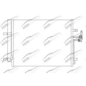 AC condenser with integrated receiver drier