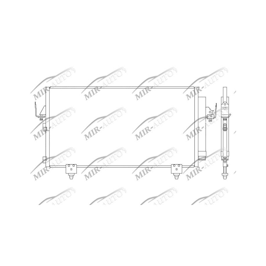 AC condenser with integrated receiver drier