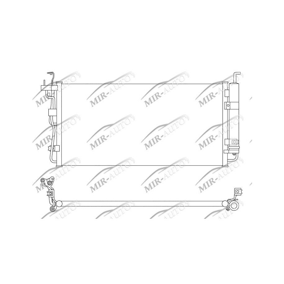 AC condenser with integrated receiver drier
