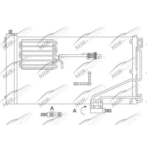 AC condenser with integral filter drier and oil cooler