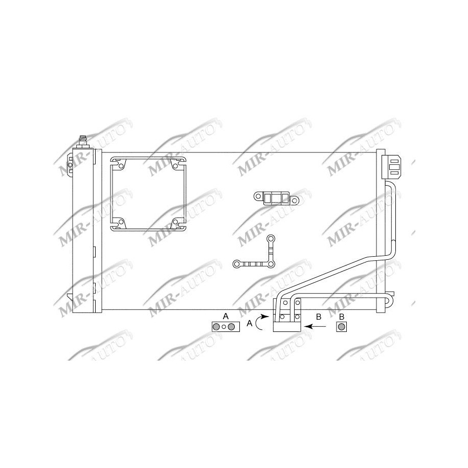 AC condenser with integrated receiver drier