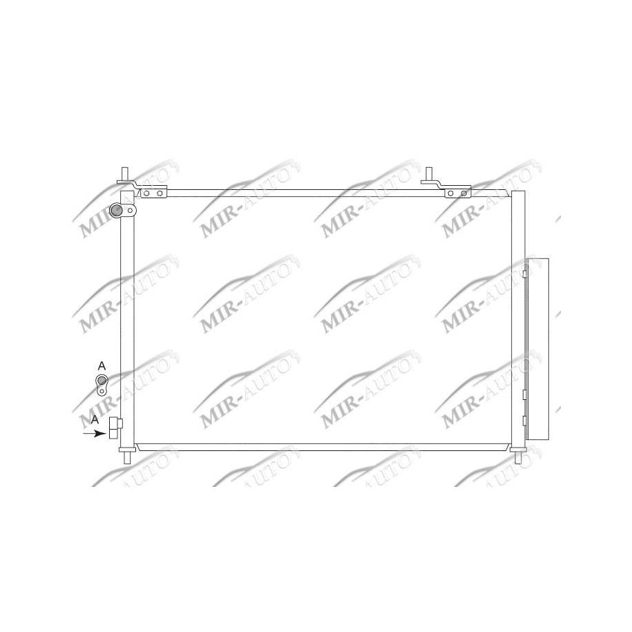 AC condenser with integrated receiver drier