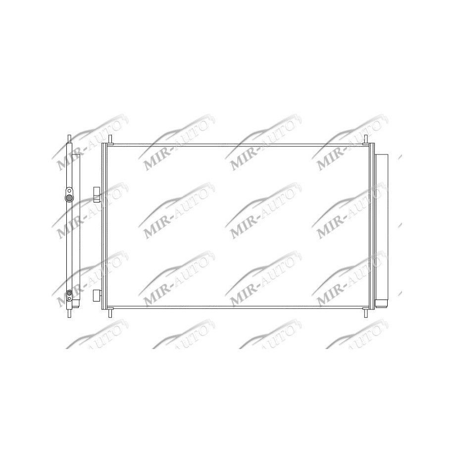 AC condenser with integrated receiver drier