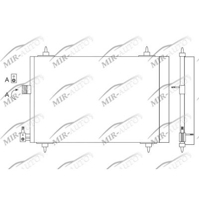 AC condenser with integrated receiver drier