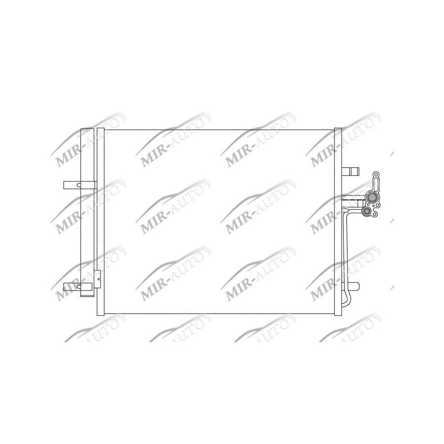 AC condenser with integrated receiver drier