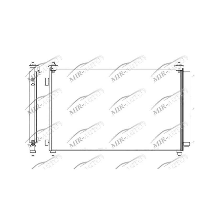 AC condenser with integrated receiver drier
