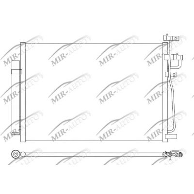 AC condenser with integrated receiver drier