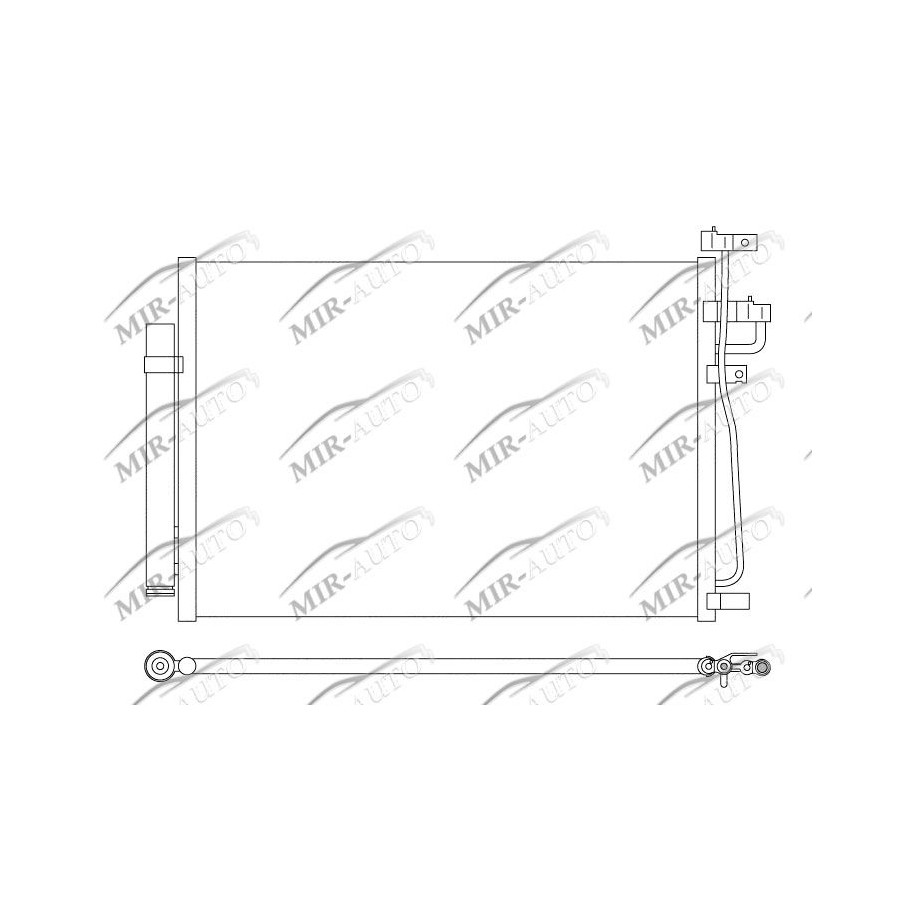 AC condenser with integrated receiver drier