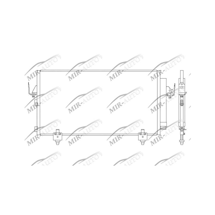 AC condenser with integrated receiver drier