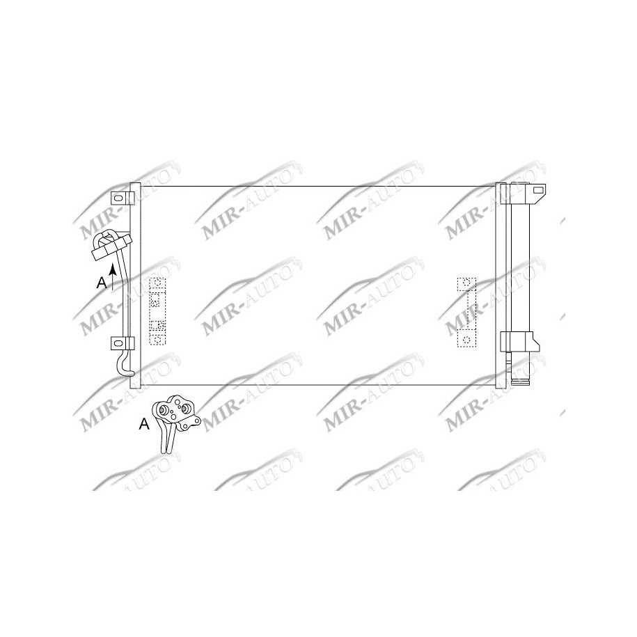 AC condenser with integrated receiver drier