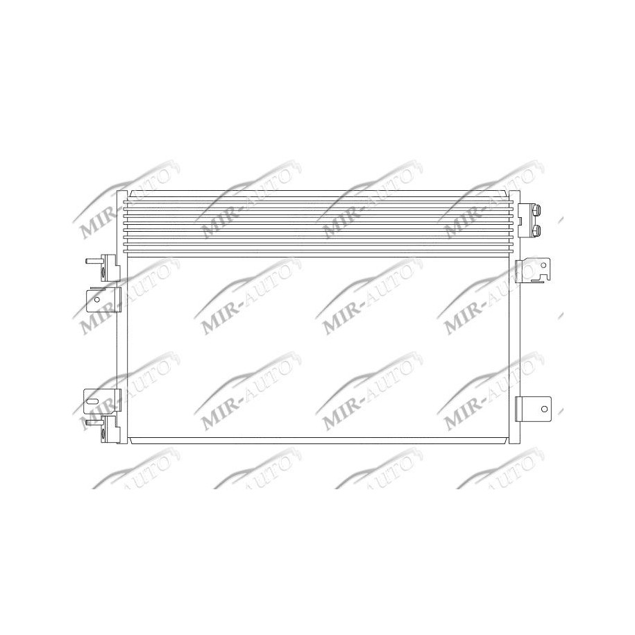 AC condenser with integraded gearbox oil cooler