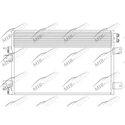 AC condenser with integraded gearbox oil cooler