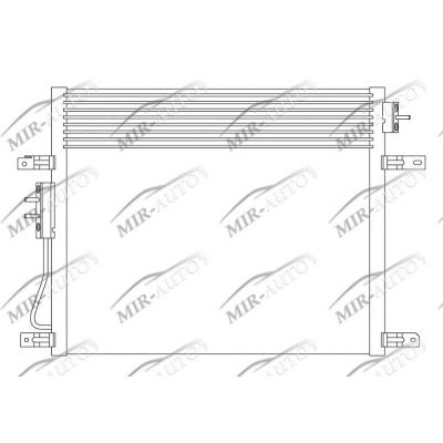 AC condenser with integral oil cooler