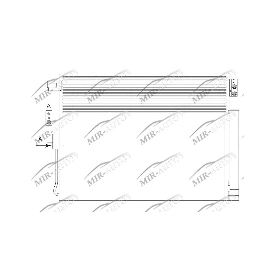 AC condenser with integraded gearbox oil cooler