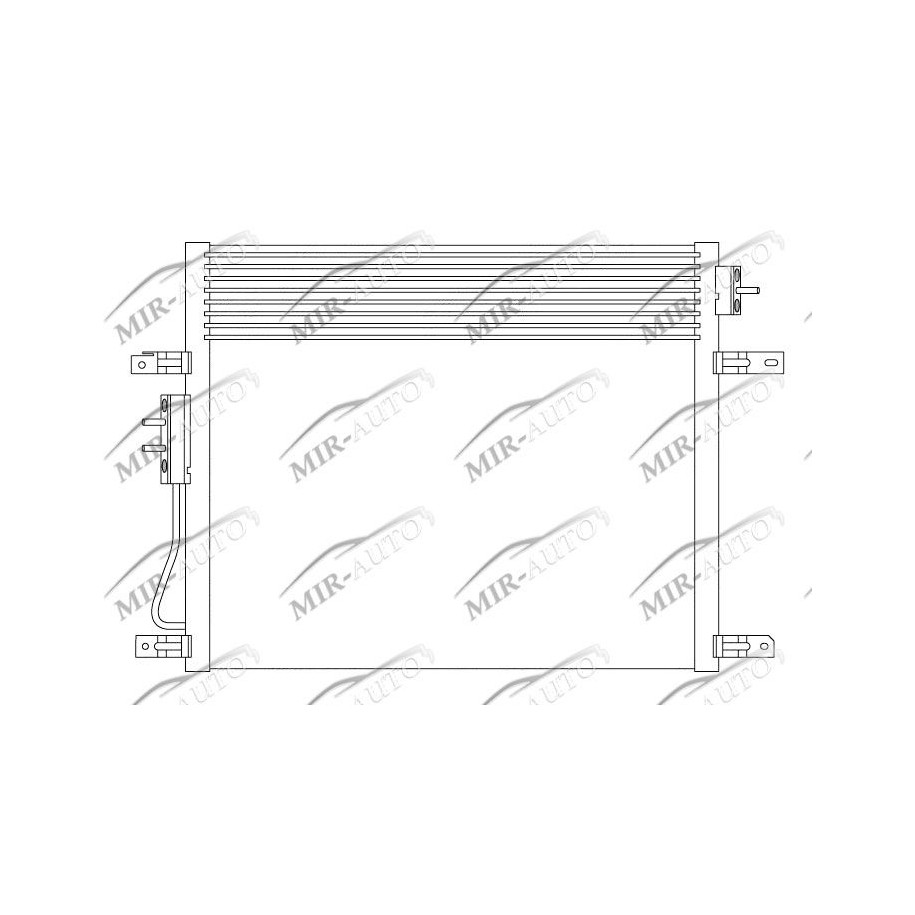 AC condenser with integral oil cooler