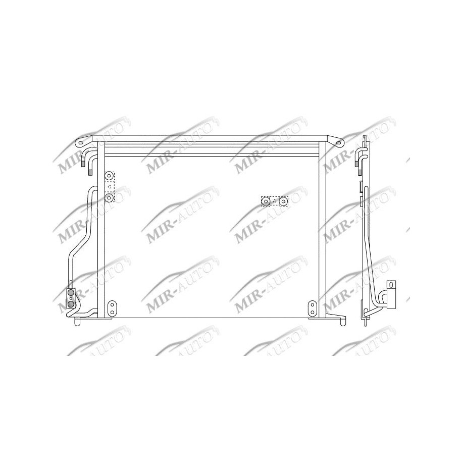 AC condenser with integraded gearbox oil cooler
