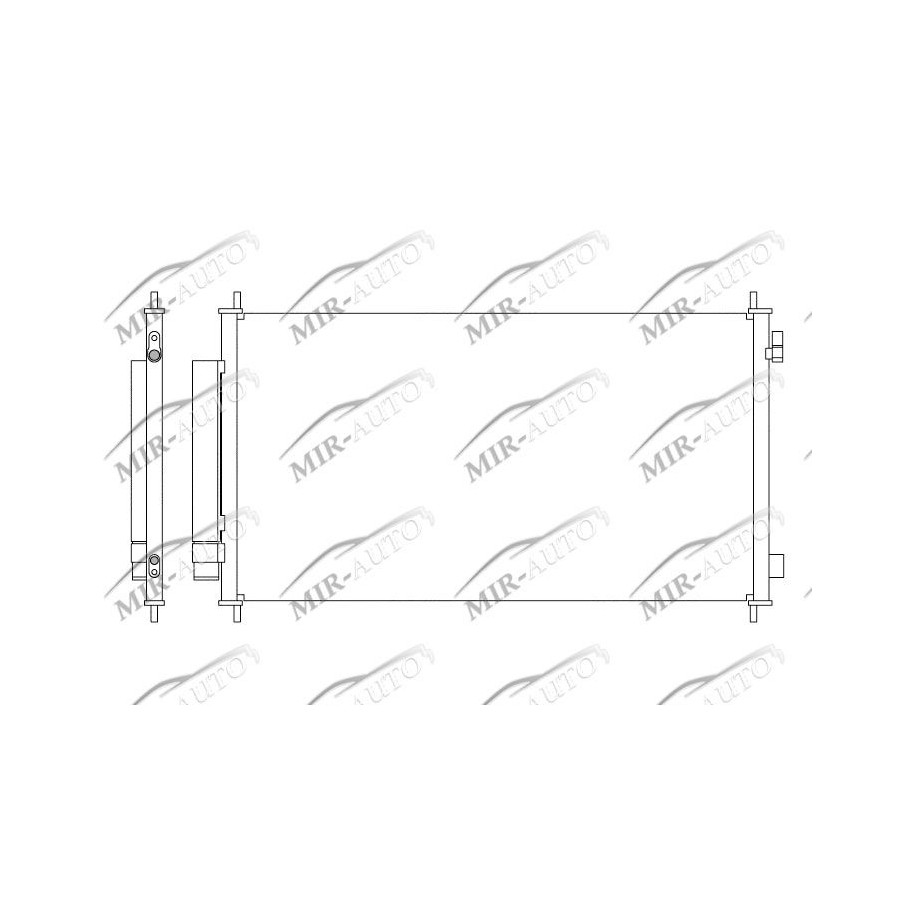 AC condenser with integrated filter drier
