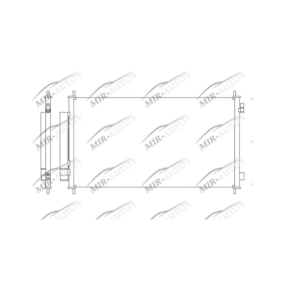 AC condenser with integrated filter drier