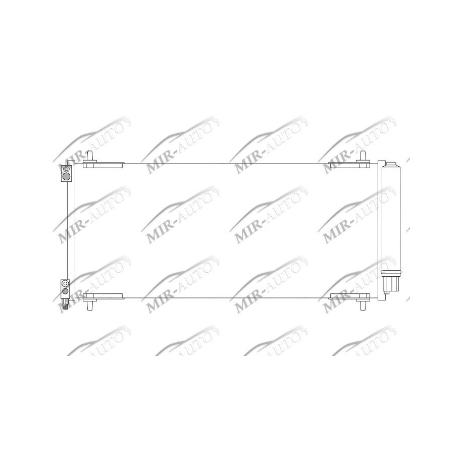 AC condenser with integrated drier