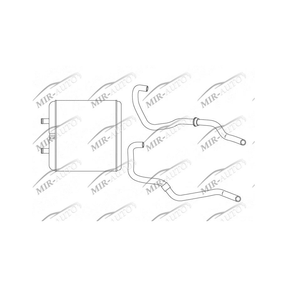 Heater with set of rubber hoses