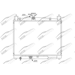 Variklio aušinimo radiatorius