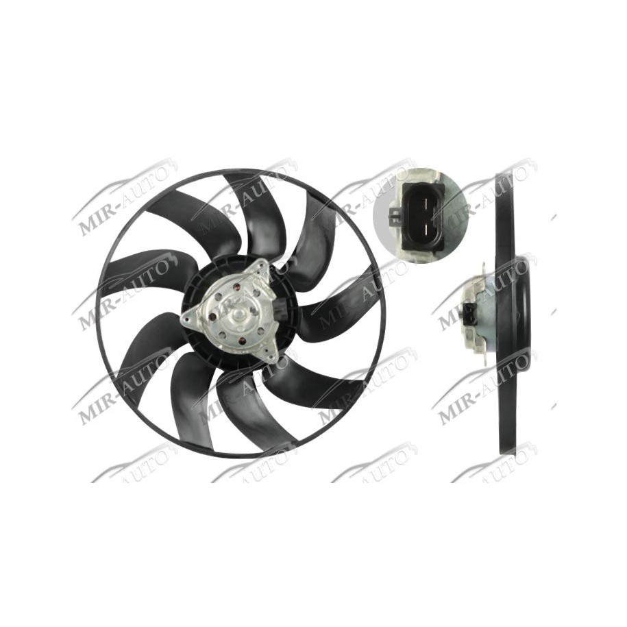 Left radiator fan without shroud/support