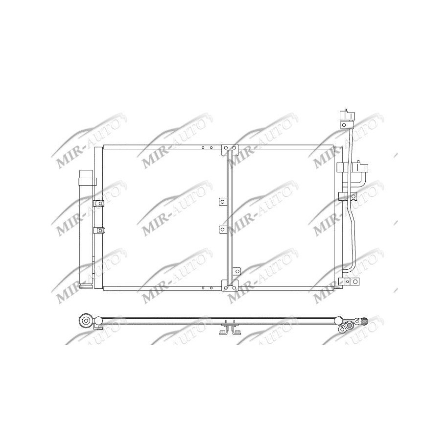 AC condenser with integrated receiver drier