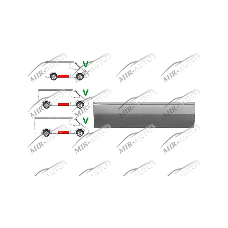 Door plate repair panel